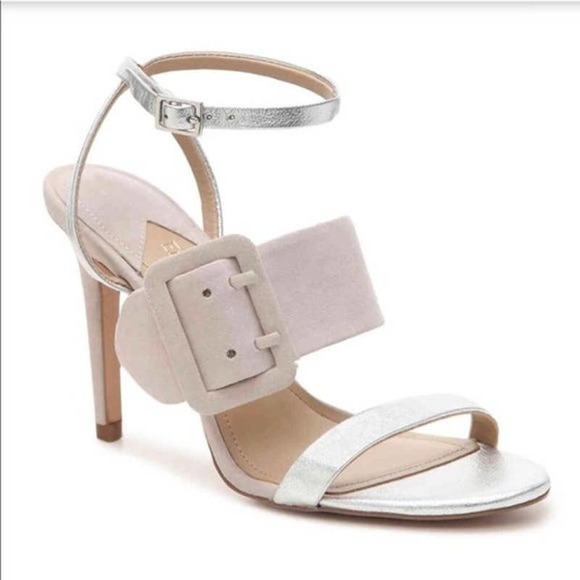 Enzo Angiolini Suede and Metallic Sandal Mixed Media Suede Leather Size 8 - Picture 1 of 9
